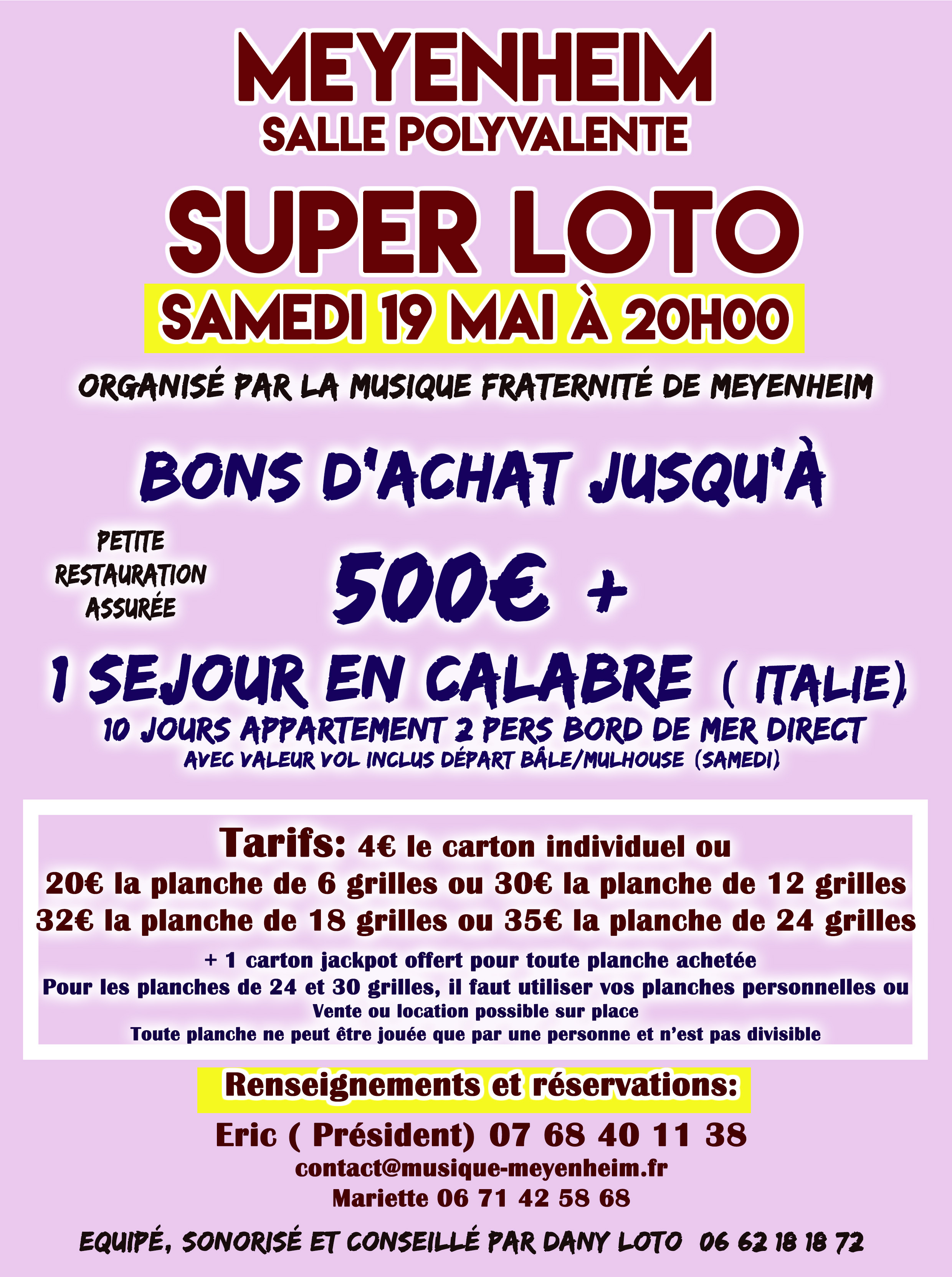 Affiche Loto 19 mai